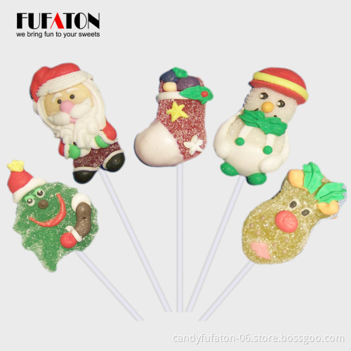 Sugar coated reindeer shaped jelly lollipop Candy